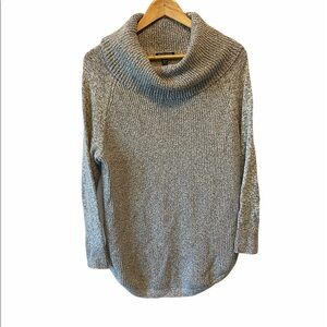 HILARY RADLEY Grey Knit Cowl Neck Sweater L